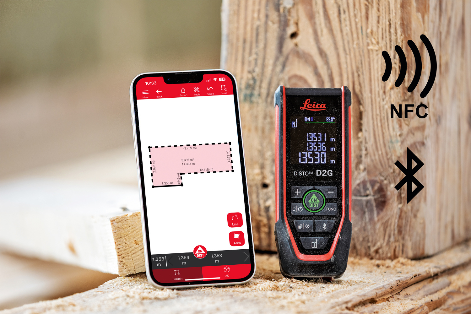 DISTO™ D2G Afstandsmeter Groen 120m