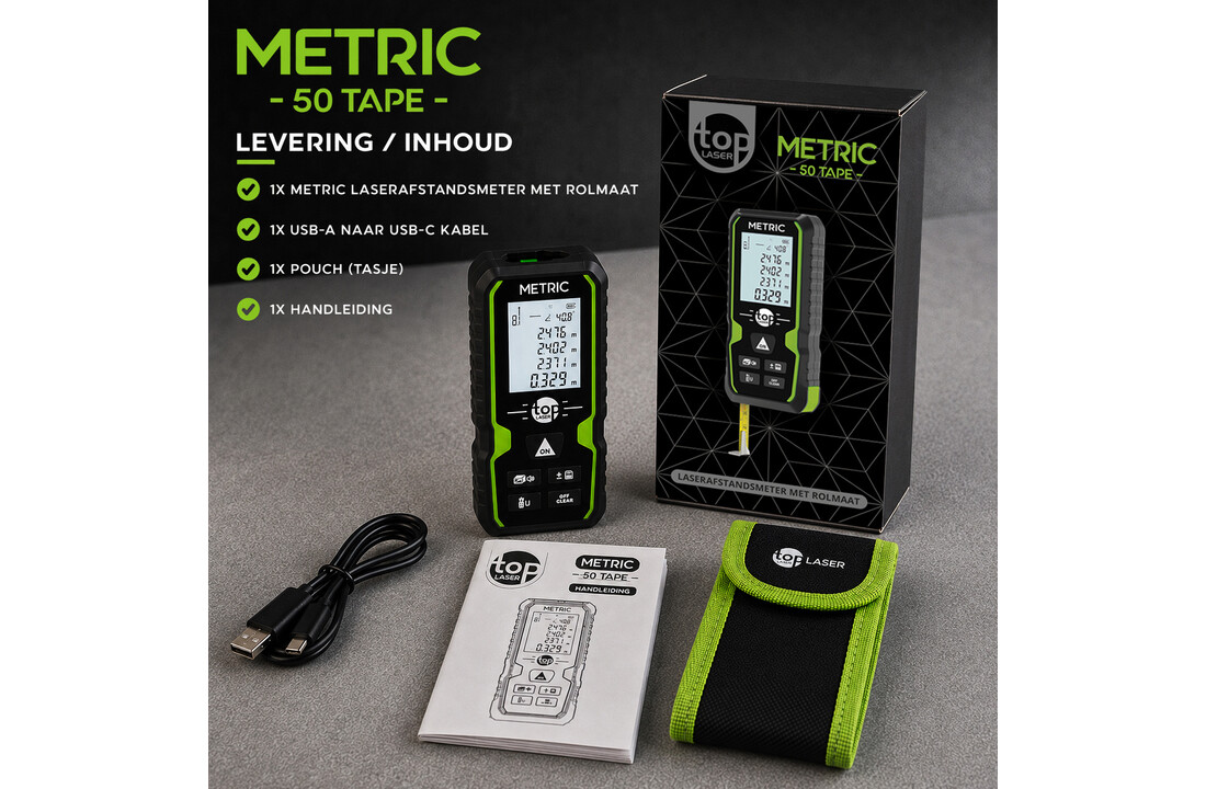 METRIC 50 TAPE Afstandsmeter 50m