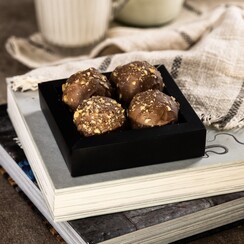 Chocoladebom Karamel Zeezout 4 stuks