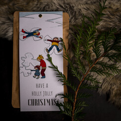 Kerstkaart met thee 'Have a holly jolly christmas'