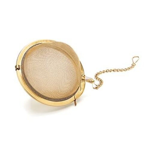 Van Bruggen Thee Thee ei goudkleurig theefilter RVS goud