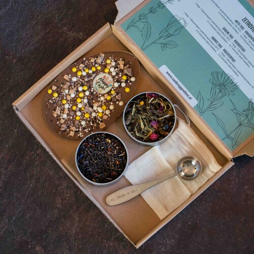 Van Bruggen Thee Brievenbuscadeau Paasverrassing thee en chocolade