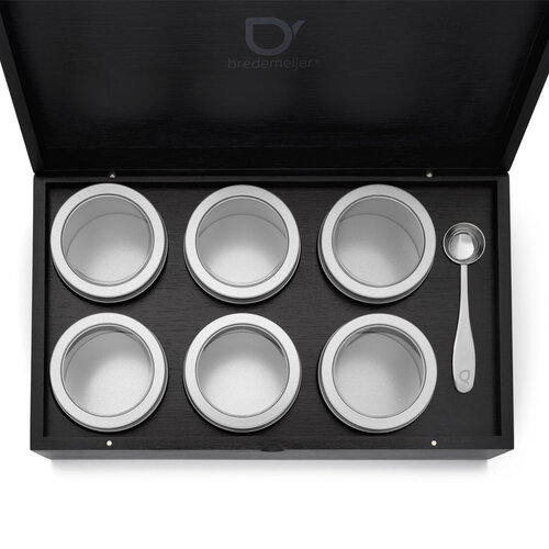 Bredemeijer Bredemeijer theedoos voor losse thee met 6 blikjes