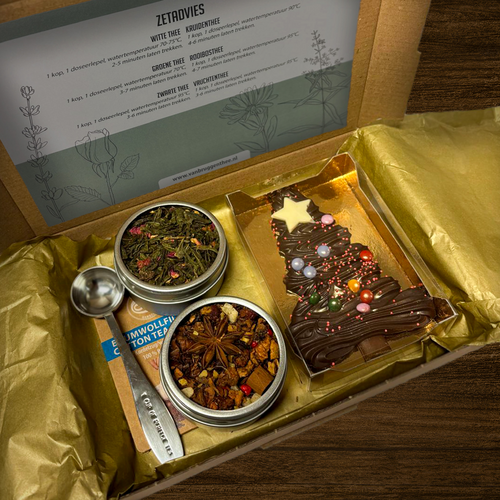Van Bruggen Thee Brievenbuscadeau Kerstverrassing thee en chocolade - Copy