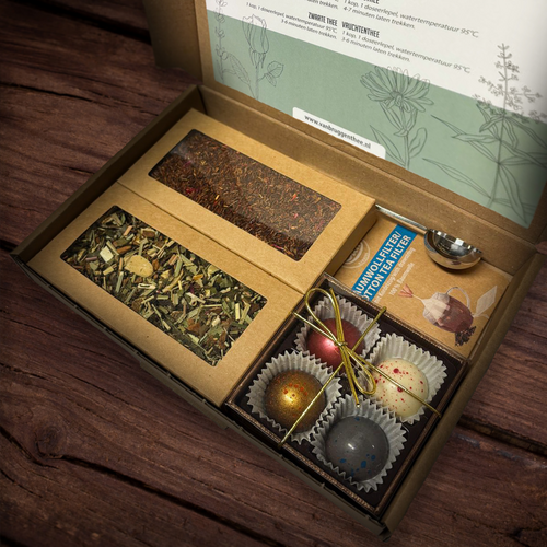 Van Bruggen Thee Brievenbus cadeau thee en bonbons