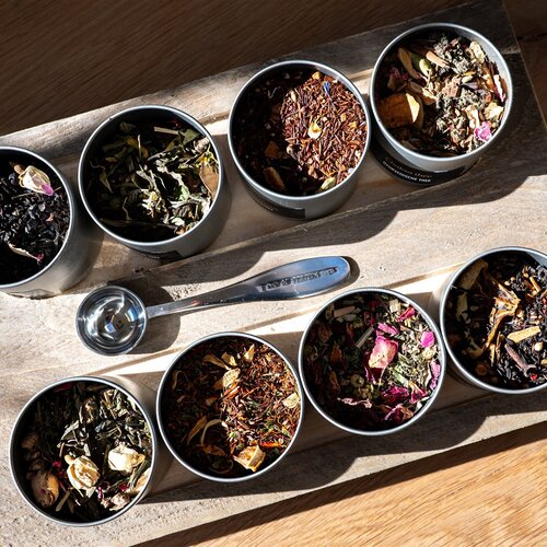 Van Bruggen Theeplank Theeplank Steigerhout ronde blikjes