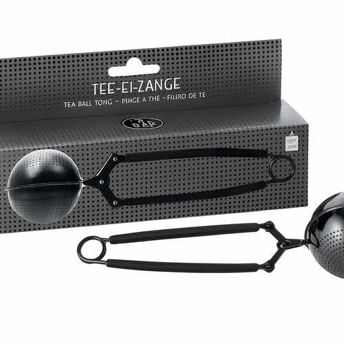 Van Bruggen Thee Zwarte RVS Theezeef, theefilter, thee tang