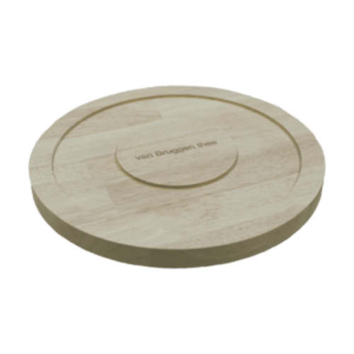 Van Bruggen Thee Theeplank rond 6 blikjes (T) niet gevuld