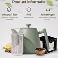 VaJa Theepot RVS mat GROEN 1 liter