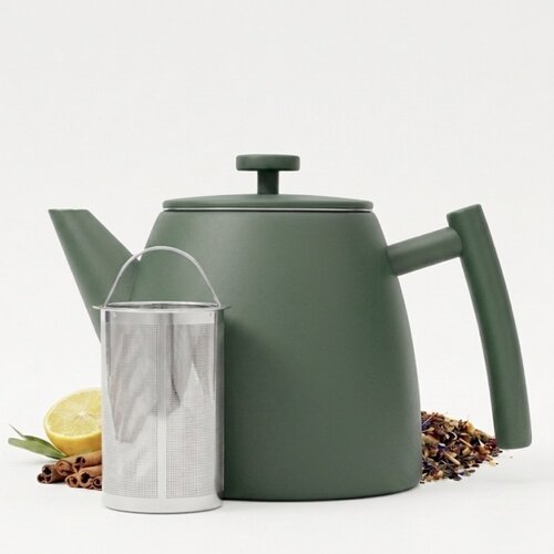 VaJa Theepot RVS mat GROEN 1 liter