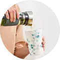 EigenArt TeaEve "Eucalyptus" Blue Dubbelwandige theemok