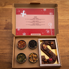 Brievenbuspakket Sint thee + chocoladeletter