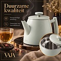 VaJa Theepot dubbelwandig rvs licht groen