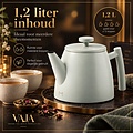 VaJa Theepot dubbelwandig rvs licht groen