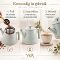 VaJa Theepot dubbelwandig rvs licht groen