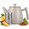 VaJa Theepot dubbelwandig rvs beige