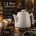 VaJa Theepot dubbelwandig rvs beige