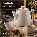 VaJa Theepot dubbelwandig rvs beige