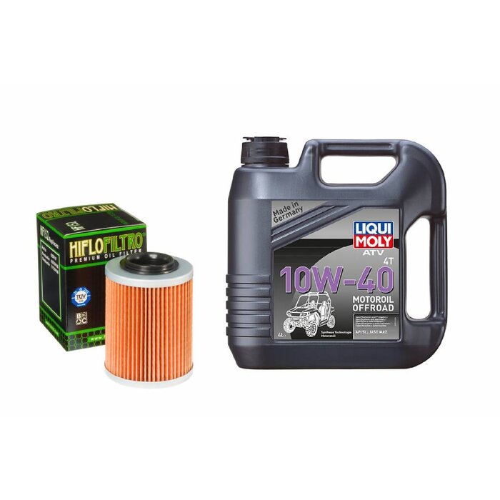 Liqui Moly Ölwechselset 4 Liter 10W-40 + Hiflo Ölfilter HF152 für CFMoto Cforce 800