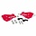 HANDSCHALEN X-FACTORY ROT/WEISS, INKL. ANBAUKIT