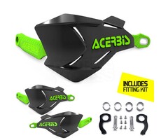 Acerbis HANDSCHALEN X-FACTORY SCHWARZ/GRÜN, INKL. ANBAUKIT