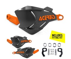 Acerbis HANDSCHALEN X-FACTORY SCHWARZ/ORANGE, INKL. ANBAUKIT