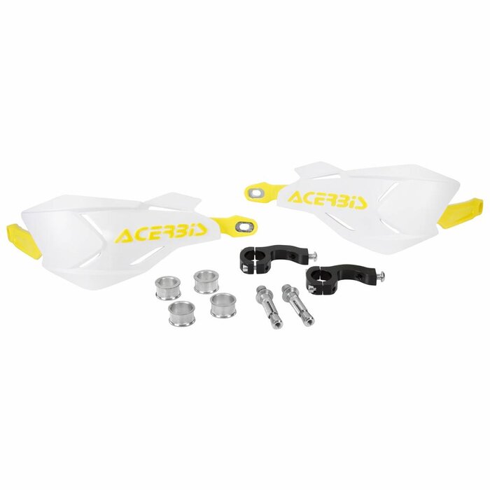Acerbis HANDSCHALEN X-FACTORY WEISS/GELB, INKL. ANBAUKIT