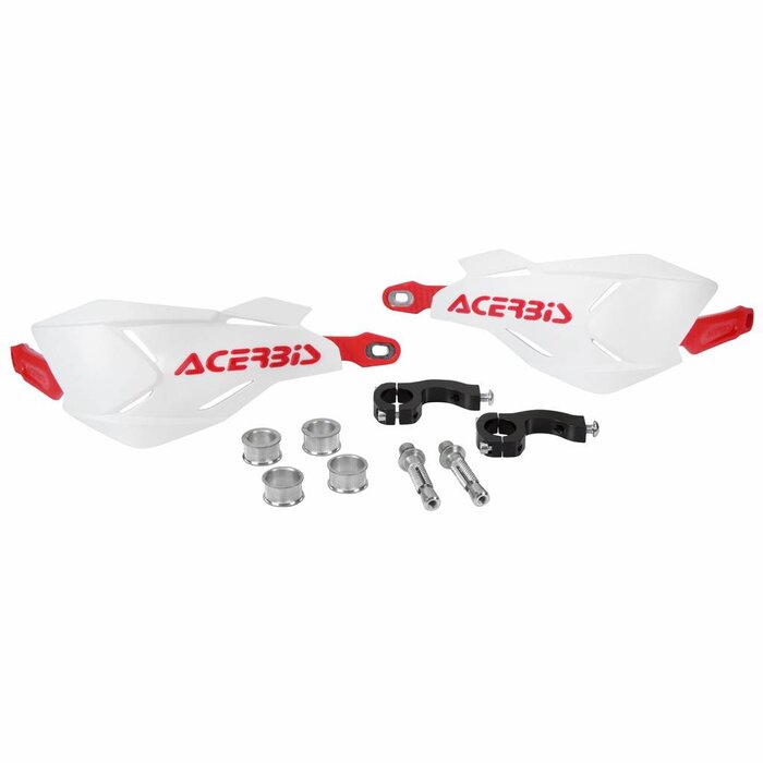 Acerbis HANDSCHALEN X-FACTORY WEISS/ROT, INKL. ANBAUKIT