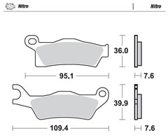 Moto Master Bremsbelege Brakepad 98821 vorne/hinten