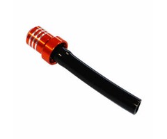 SCAR-RACING Ventil Cap Entlüftungsschlauch Aluminium orange