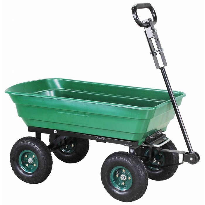 Actionbikes Miweba Bollerwagen "Dumper" mit Kippfunktion, Lenkachse, 10 Zoll Luftreifen und 300 Kg Traglast