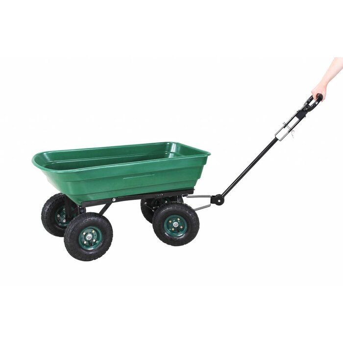 Actionbikes Miweba Bollerwagen "Dumper" mit Kippfunktion, Lenkachse, 10 Zoll Luftreifen und 300 Kg Traglast