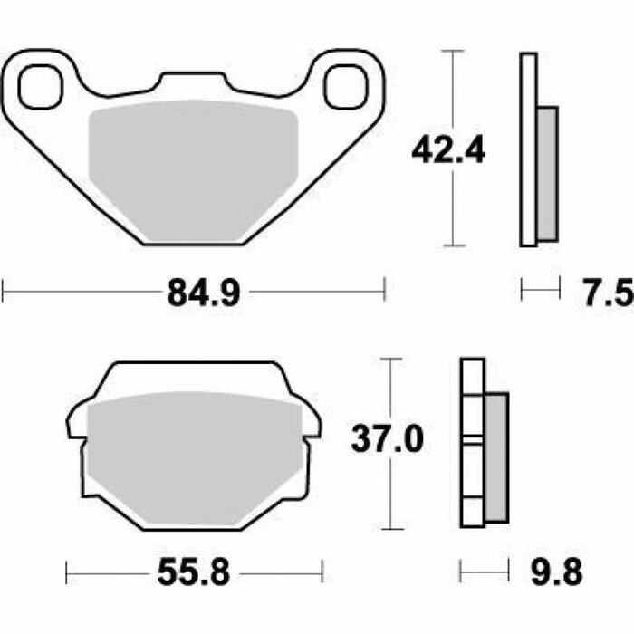 Moto Master Bremsbelege Brakepad 91121 Rear-Front