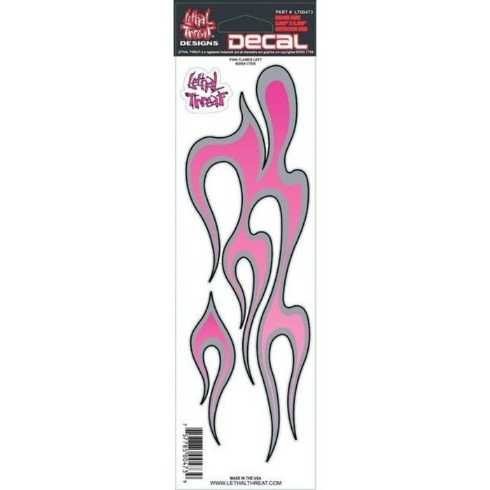 Lethal Threat Sticker Pink Flames Right LT00473