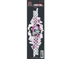 Lethal Threat Sticker Pink Racer Skull LT00580