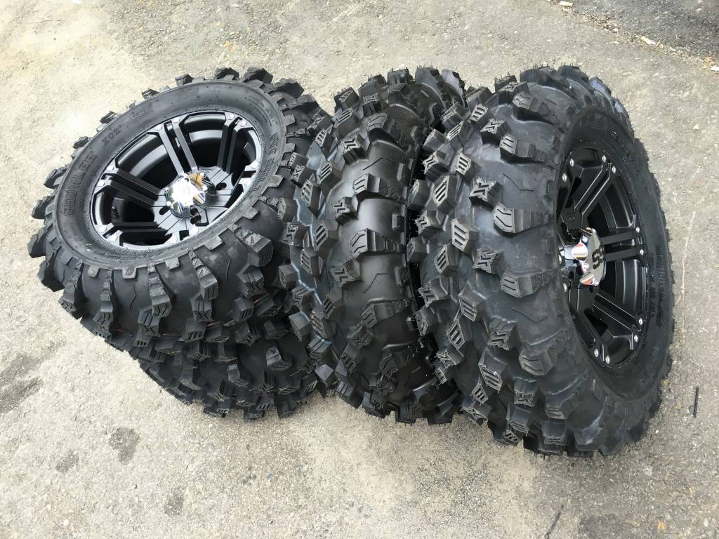 ITP ATV Felgen Komplettreifensatz 12 Zoll ITP SS212 schwarz mit Pit Bull