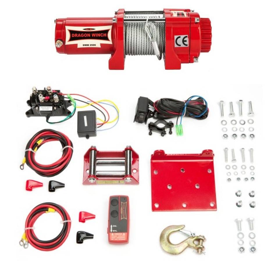 Dragon Winch Seilwinde DWM 3500 ST inkl. Montageset u. Fernbedienung