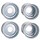 Quad Stahlfelgensatz silber 10x5 & 9x9