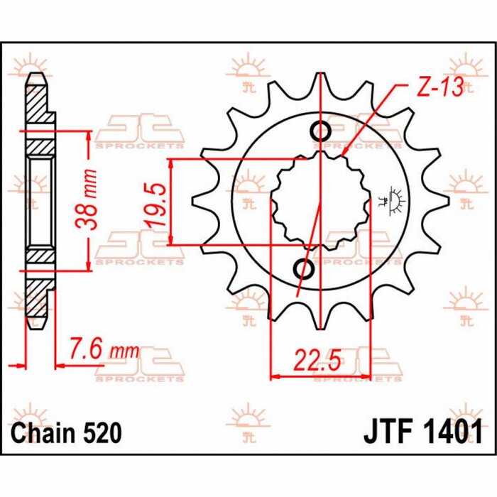 JT Chain Ritzel JTF1401 für Suzuki LT-R 450