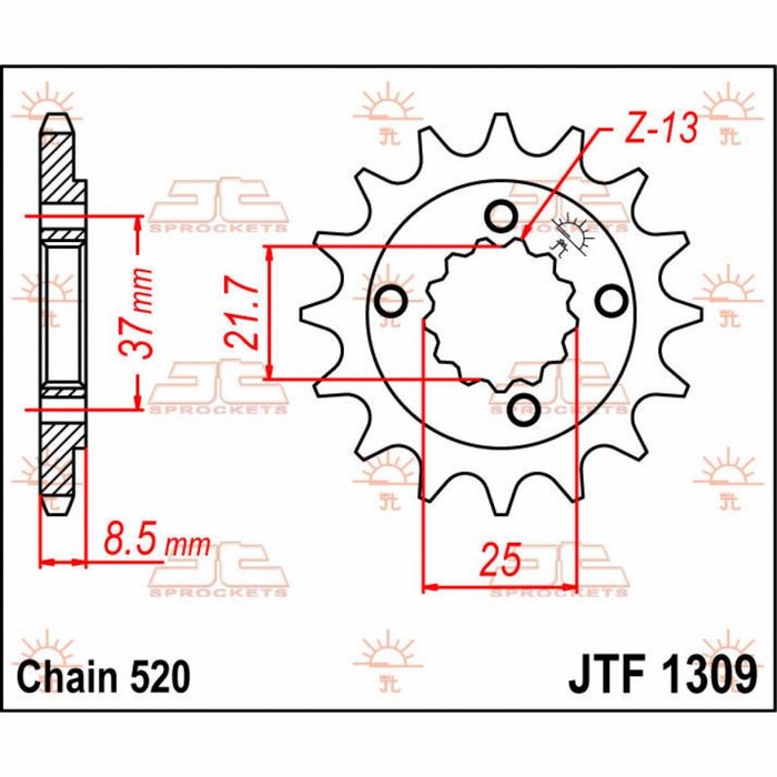 JT Chain Ritzel JTF1309 für SMC Explorer Trasher² Canyon 500 520