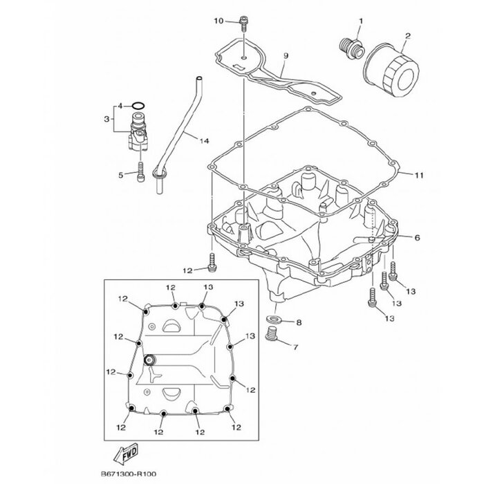 Yamaha Nr. 8 Dichtung 90430-14005
