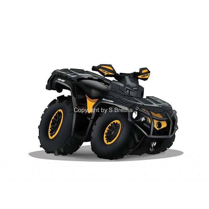 Cartoon Sticker CanAm Outlander 1000