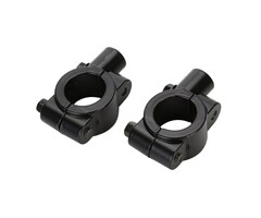 MXS Works Spiegelhalterung (22mm) UNIVERSAL Lenkerhalterung Lenker halter Aluminum (Schwarz)