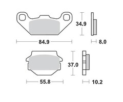 Moto Master Brakepad 091311 Front