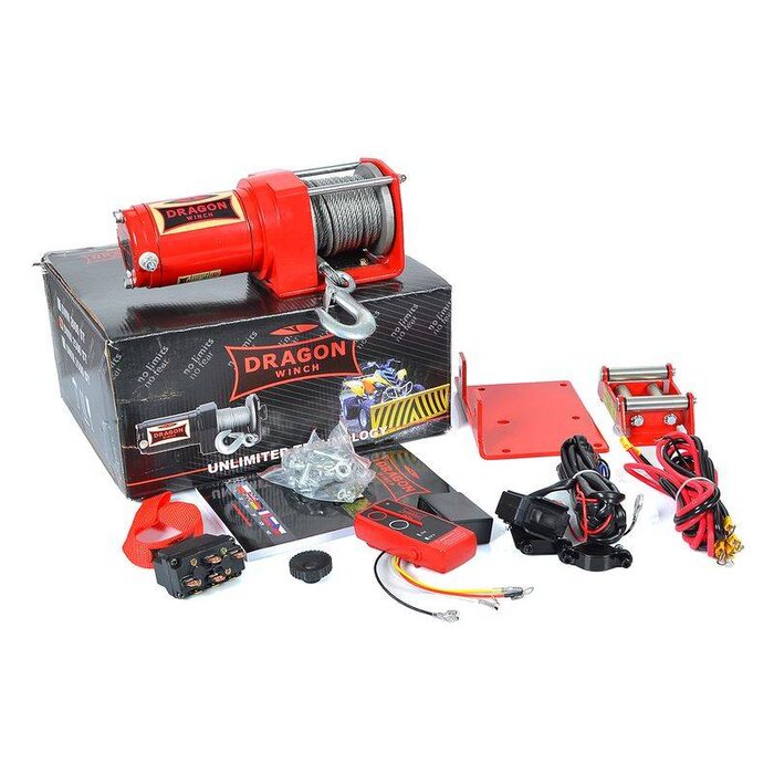 Dragon Winch Seilwinde DWM 2500 ST inkl. Montagezubehör u.Fernbedienung