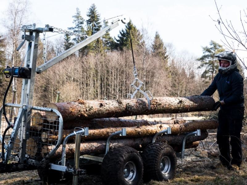Iron Baltic ATV Anhänger Timber Trailer Combo