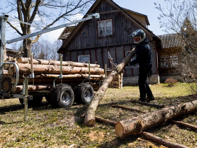Iron Baltic ATV Anhänger Timber Trailer Combo