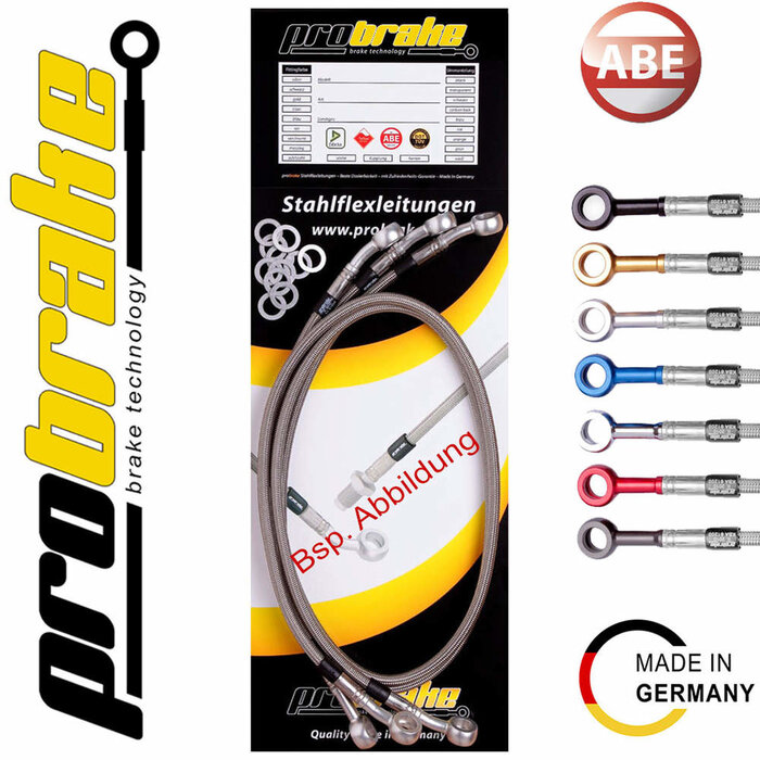 Probrake Stahlflex Bremsleitung vorne für YAMAHA YFM 350 R (AH12) 2004-