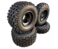 DWT Douglas Reifensatz inkl. Felgen DWT A5 schwarz mit Wanda P357 / P348