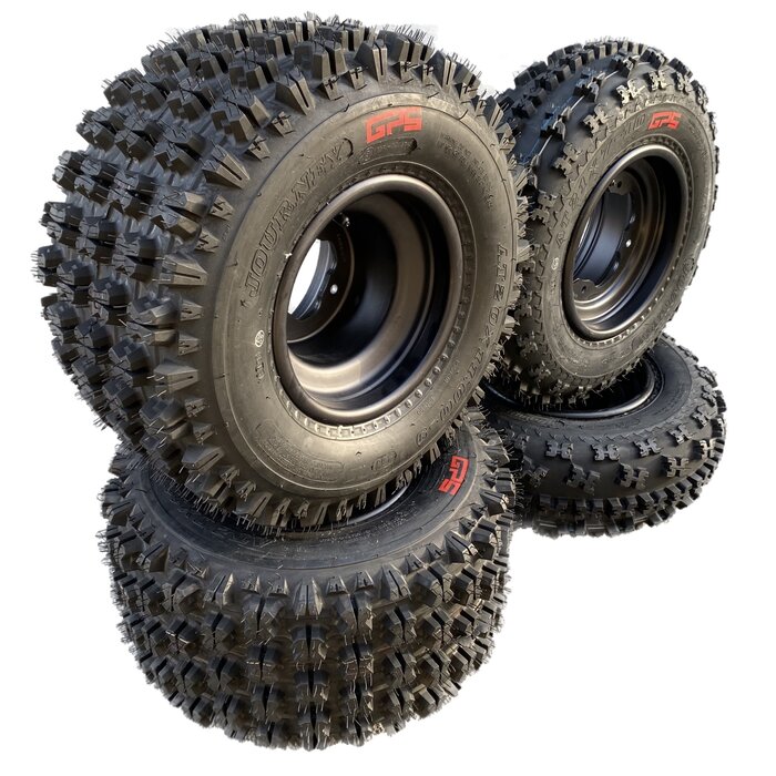 DWT Douglas Reifensatz inkl. Felgen DWT A5 schwarz mit Wanda P357 / P348